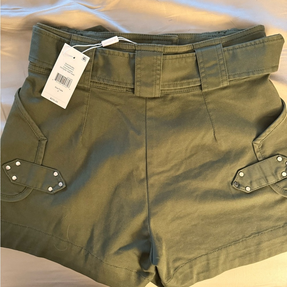 Stylish Derek Lam military Green Women's Shorts - Picture 2 of 4